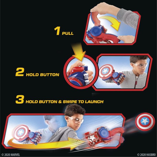 nerf marvel avengers captain america shield+disc launcher5