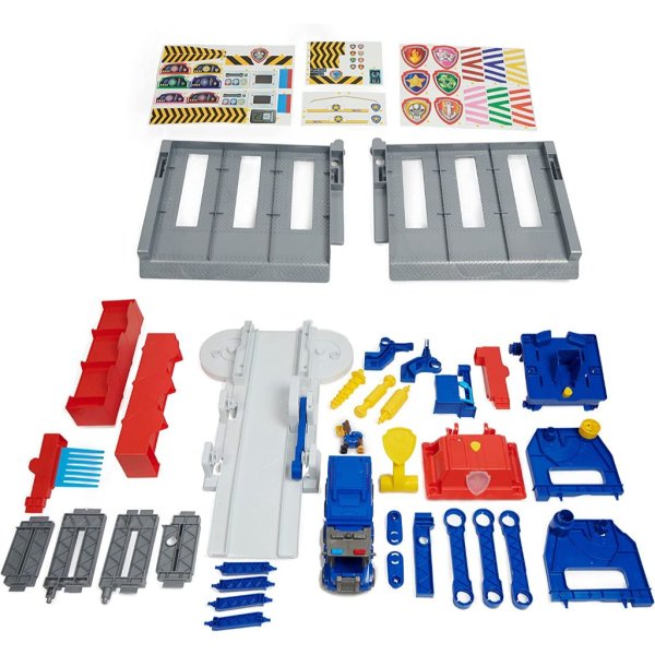 paw patrol big truck pups, truck stop hq, 3ft. wide transforming playset, action figures, toy cars, lights and sounds, kids toys for ages 3 and up5