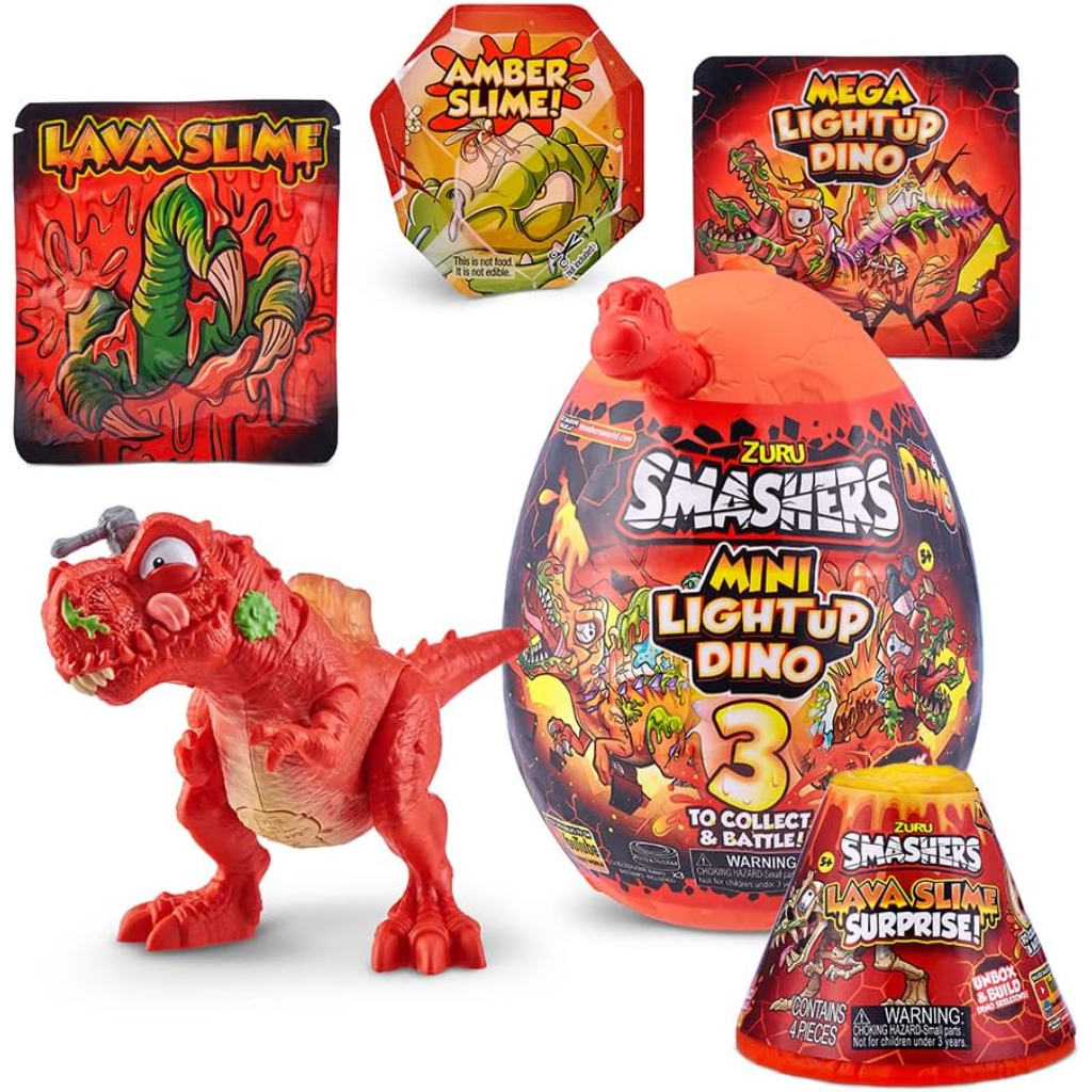 smashers combo pack mini light up dino t rex by zuru