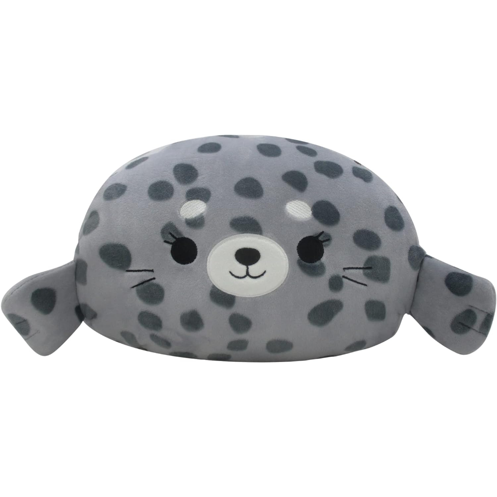squishmallows original stackables 12 inch grey spotted seal with white belly medium sized ultrasoft official jazwares plush