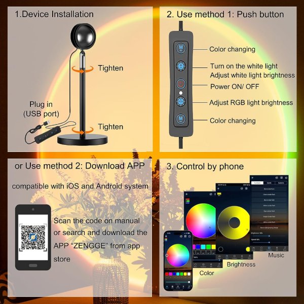 sunset projection lamp3