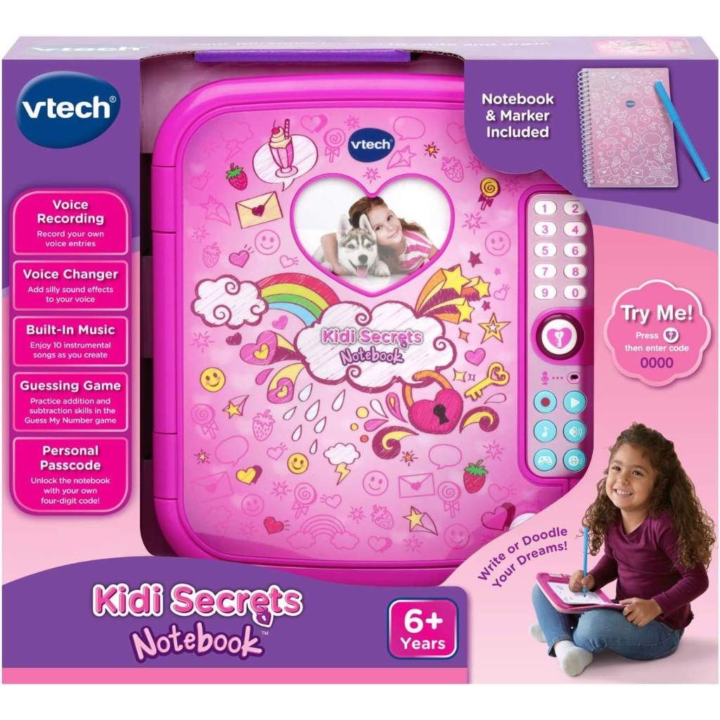 VTech Kidi Secrets Notebook, Pink – D'Best Toys