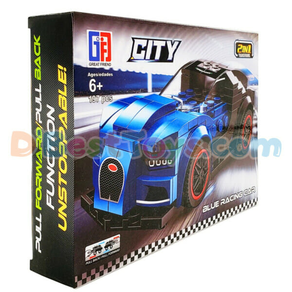 pull back 197pcs puzzle car blue (2)