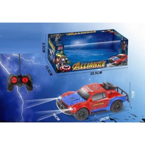 1:20 four way remote controlled off road pickup truck with headlights spider man1