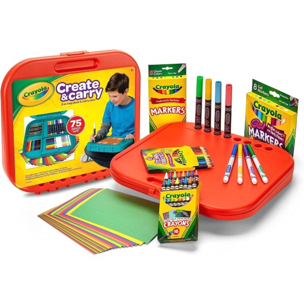 crayola create 'n carry art set (75 pieces)1