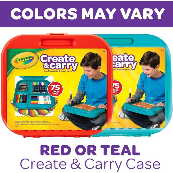 crayola create 'n carry art set (75 pieces)5