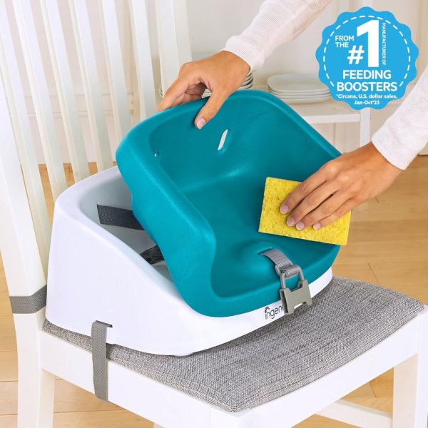 ingenuity smartclean toddler booster peacock blue2