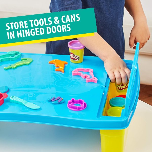 play doh play 'n store table toy, 25+ accessories, 8 cans of assort. colors3
