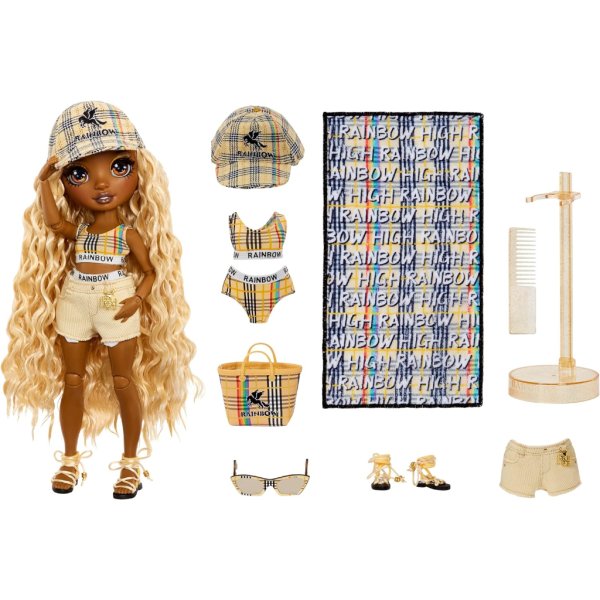 rainbow high pacific coast harper dune sand (light yellow) fashion doll3