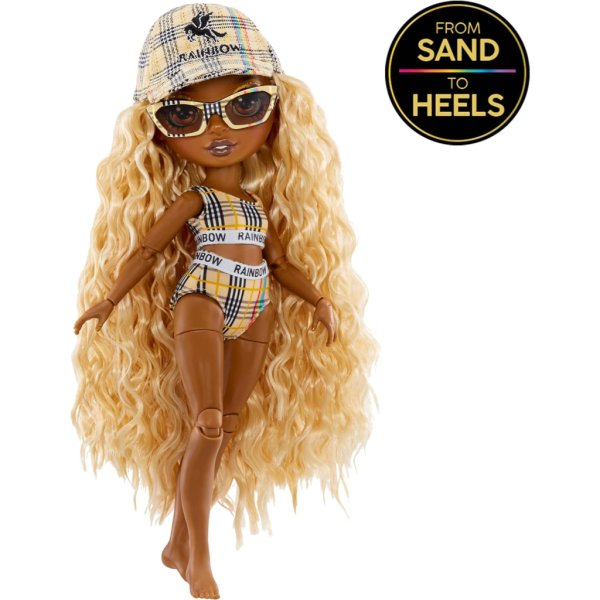 rainbow high pacific coast harper dune sand (light yellow) fashion doll6