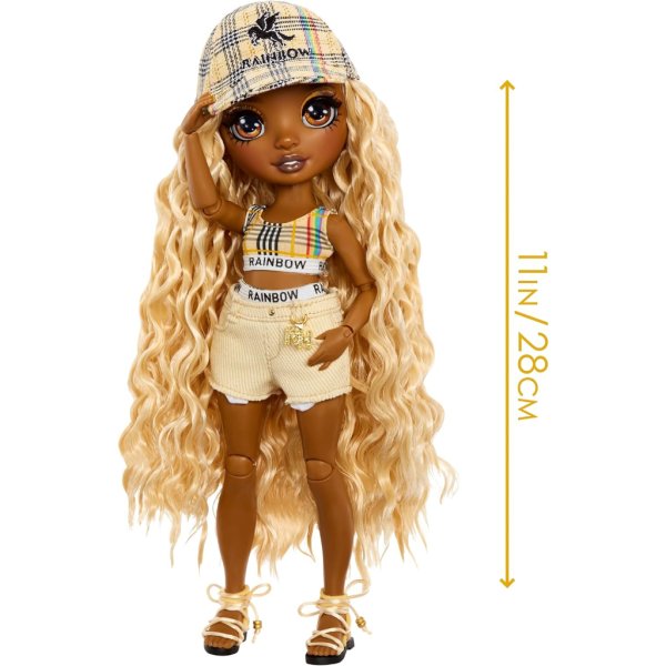 rainbow high pacific coast harper dune sand (light yellow) fashion doll7