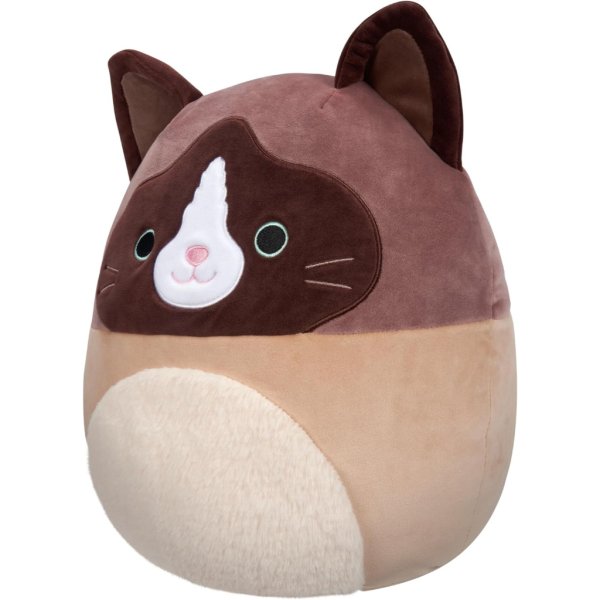 squishmallows original 16 inch woodward snowshoe cat with fuzzy belly2