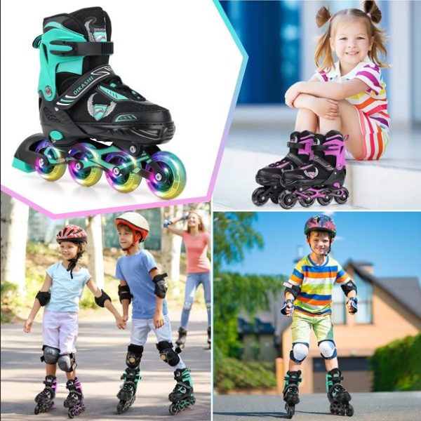skl inline skates for kids, adjustable roller small (28 33) v23