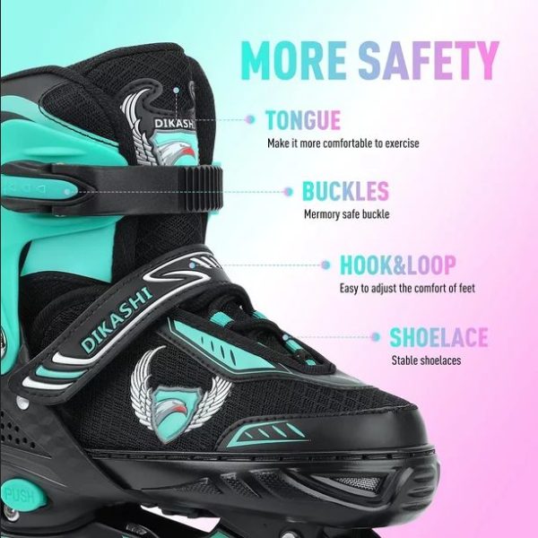 skl inline skates for kids, adjustable roller small (28 33) v26