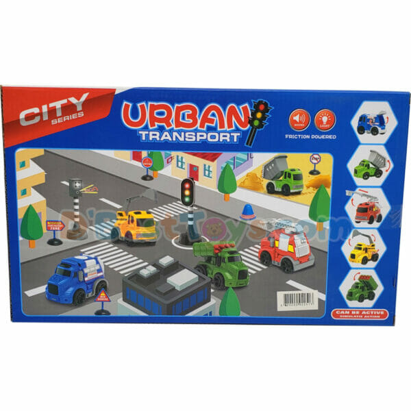 urban transport city series police truck, plane and assorted road signs (1)