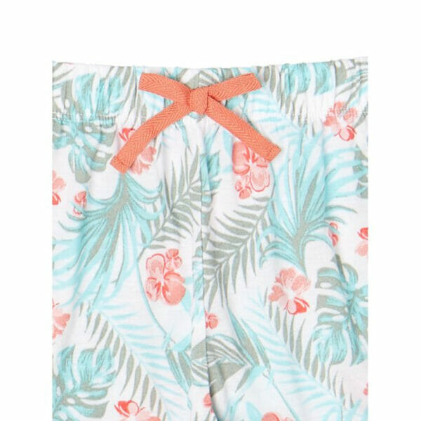 wonder nation girls sporty cami pajama sleep set, 2 piece, milieu green tropical size 7 8 (1)