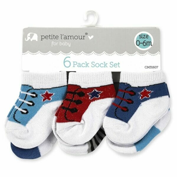 petitelamour 6 pack sock set (asst. sizes)