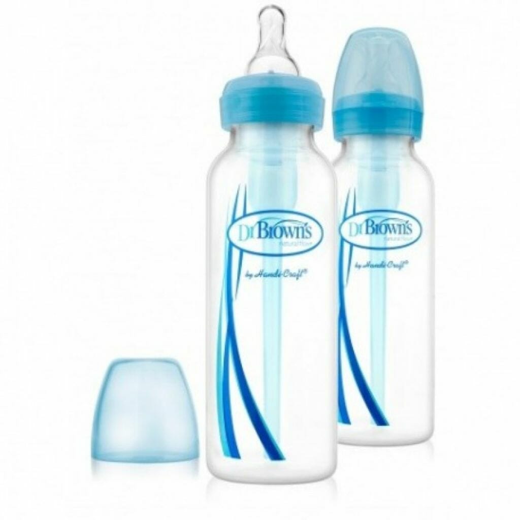  Dr. Brown's Natural Flow® Anti-Colic Options+™ Narrow Baby  Bottles 8 oz/250 mL, with Level 1 Slow Flow Nipple, 4 Pack, 0m+ : Baby