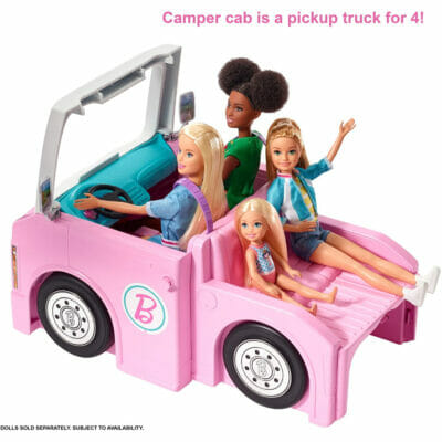 Barbie®3-in-1 DreamCamper™ Vehicle with Pool, Truck, Boat and 60 Accessories