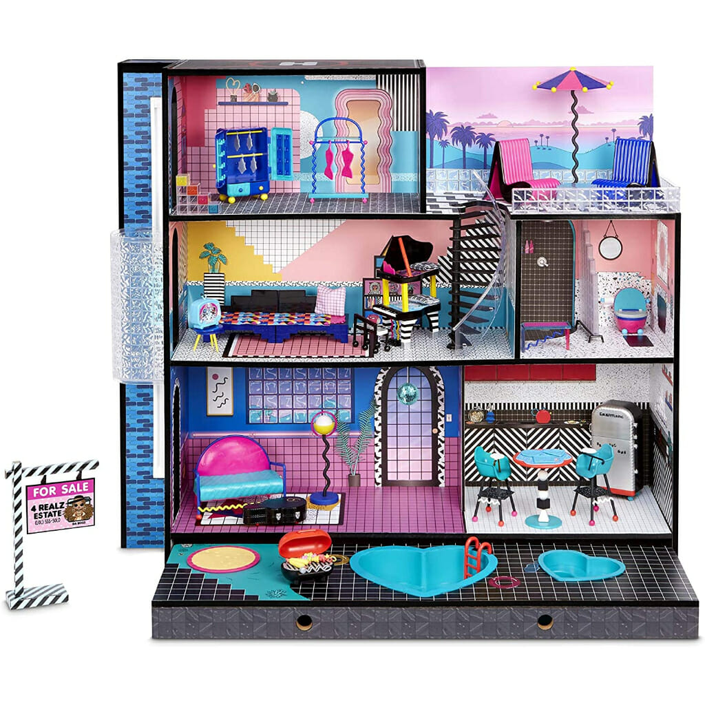 LOL Surprise Home Sweet with OMG Doll – Real Wood Doll House with 85