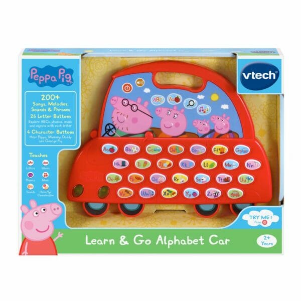 VTech Peppa Pig Learn and Go Alphabet Car Learning Toy With Handle