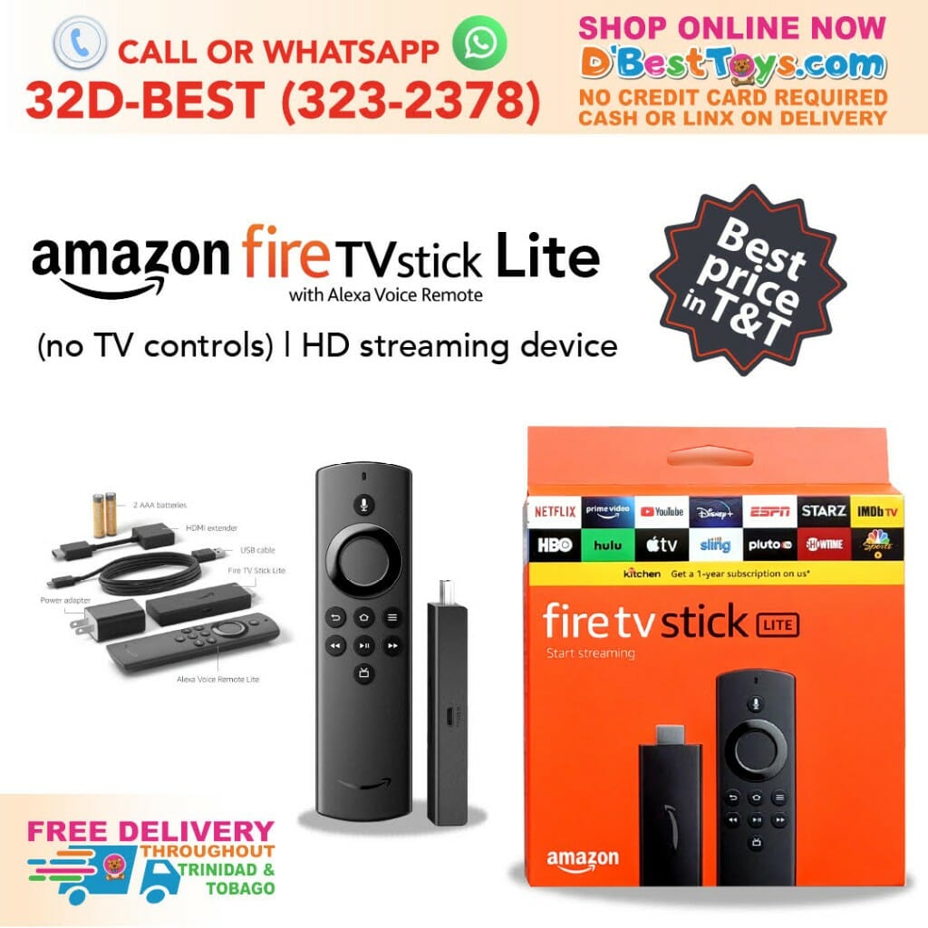 Fire TV Stick Lite HD Streaming Device with Alexa Voice Remote Lite